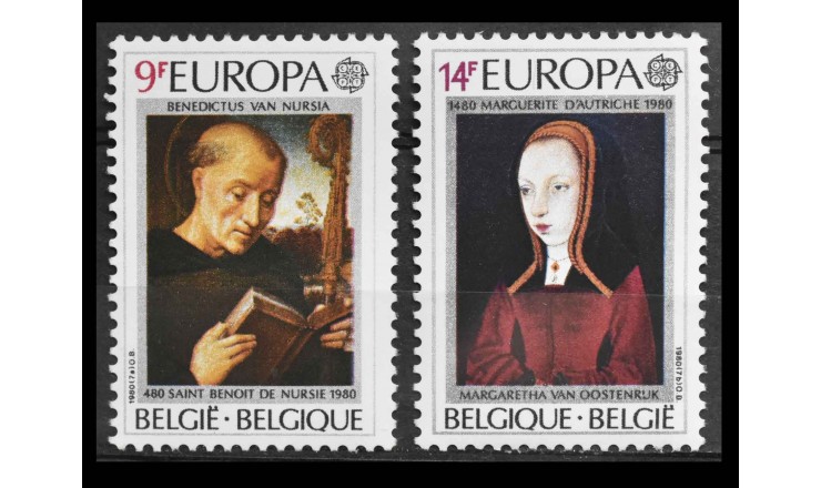 Бельгия 1980 г. "Европа: Известные личности"