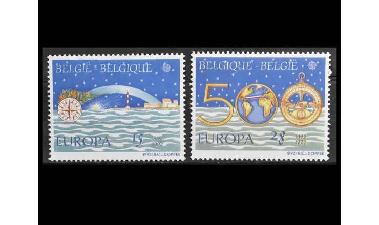 Бельгия 1992 г. "Европа: Открытие Америки"