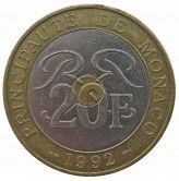 Монако 20 франков 1992 г.