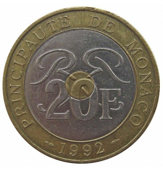 Монако 20 франков 1992 г.