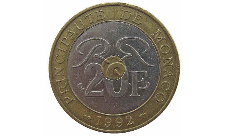 Монако 20 франков 1992 г.