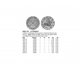 Монако 10 франков 1996 г.