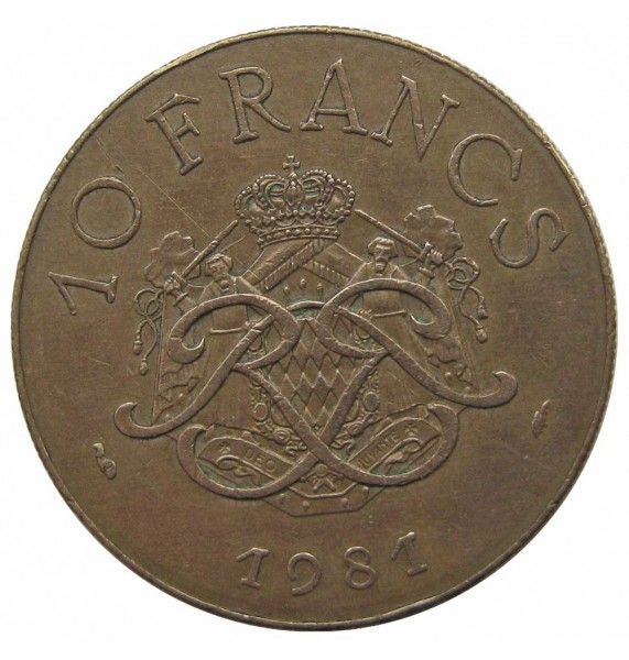 Монако 10 франков 1981 г.