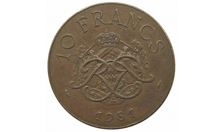 Монако 10 франков 1981 г. Монако 10 франков 1981 г.