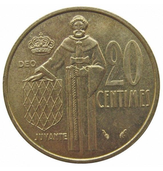 Монако 20 сантимов 1978 г.