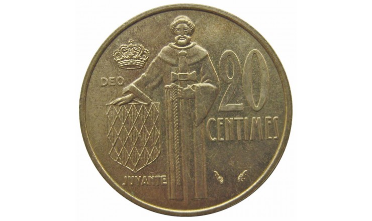 Монако 20 сантимов 1978 г.