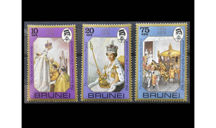 Бруней 1978 г. "25-я годовщина коронации королевы Елизаветы II"