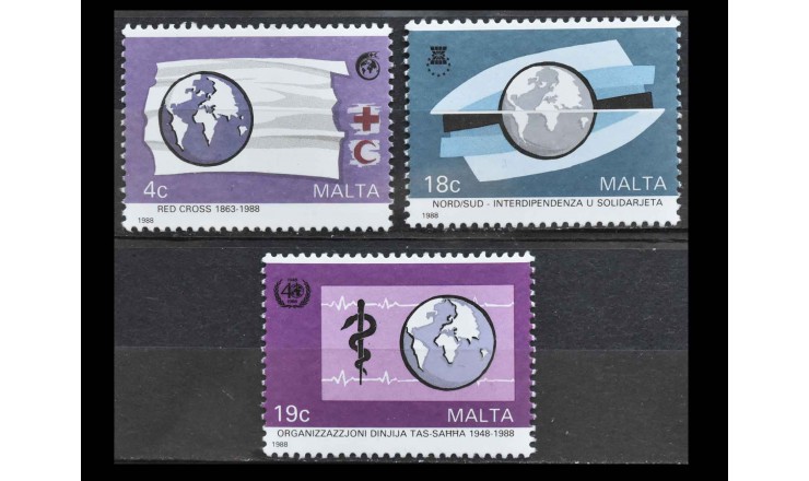 Мальта 1988 г. "125-летие Красного Креста"