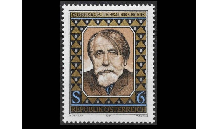 Австрия 1987 г. "125-летие со дня рождения Артура Шницлера"