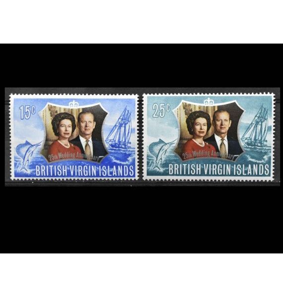 Британские Виргинские острова 1972 г. "Серебряная свадьба английской королевской пары"