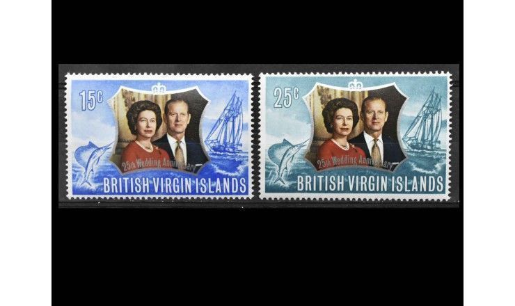 Британские Виргинские острова 1972 г. "Серебряная свадьба английской королевской пары" Британские Виргинские острова 1972 г. "Серебряная свадьба английской королевской пары"