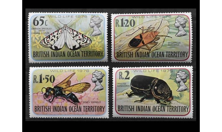 Британские территории в Индийском океане 1976 г. "Насекомые" Британские территории в Индийском океане 1976 г. "Насекомые"