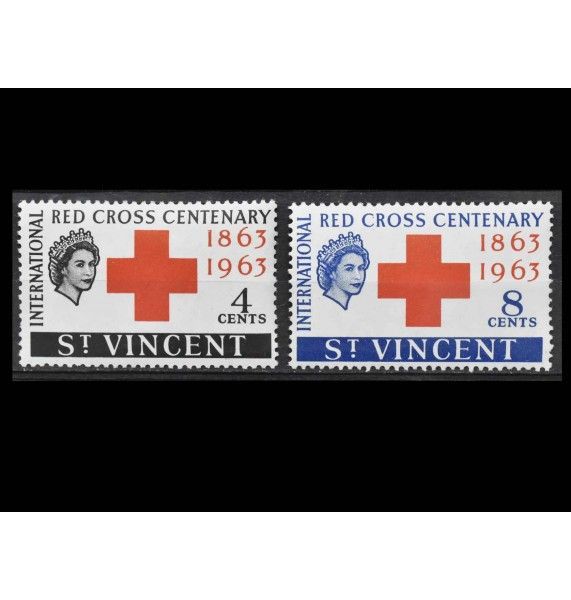 Сент-Винсент и Гренадины 1963 г. "100-летие Красного Креста" Сент-Винсент и Гренадины 1963 г. "100-летие Красного Креста"