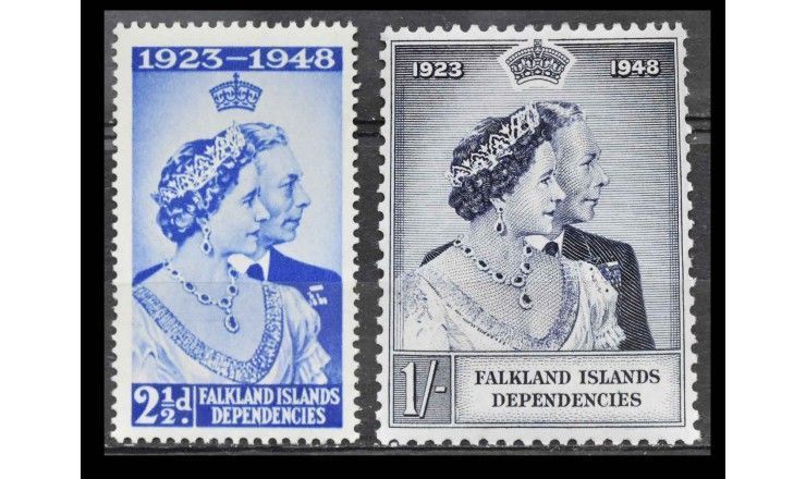 Фолклендские острова (территории) 1948 г. "Серебряная годовщина свадьбы Георга VI и Елизаветы" Фолклендские острова (территории) 1948 г. "Серебряная годовщина свадьбы Георга VI и Елизаветы"