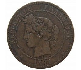 Франция 10 сантимов 1897 г. A