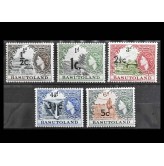 Басутоленд 1954 г. "Королева Елизавета II и местные мотивы" (надпечатка)