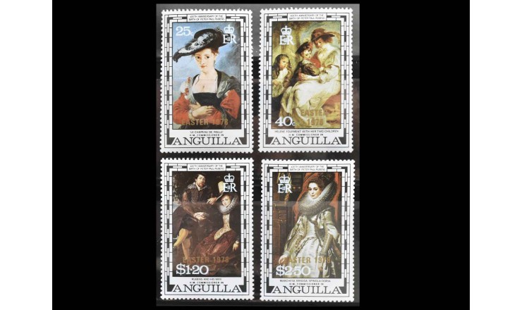 Ангилья 1978 г. "Картины Рубенса" (надпечатка)