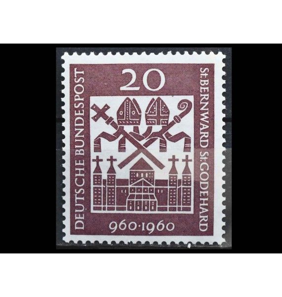 ФРГ 1960 г. "1000 лет епископам св. Бернварду и св. Годехарду"