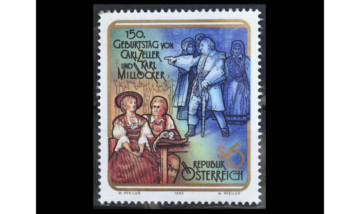Австрия 1992 г. "Карл Целлер и Карл Миллекер, композиторы"