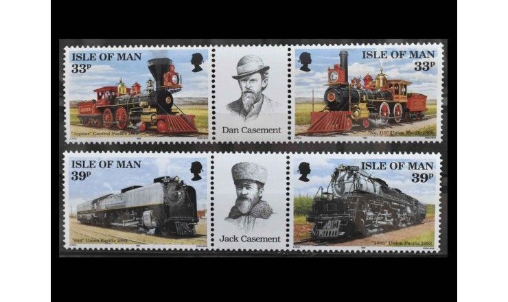 Остров Мэн 1992 г. "Строительство железнодорожной линии Юнион Пасифик" (купоны) Остров Мэн 1992 г. "Строительство железнодорожной линии Юнион Пасифик" (купоны)