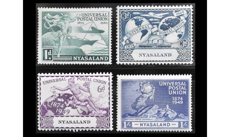 Ньясаленд 1949 г. "75-летие Всемирного почтового союза" 