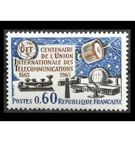 Франция 1965 г. "Столетие Международного союза электросвязи" Франция 1965 г. "Столетие Международного союза электросвязи"
