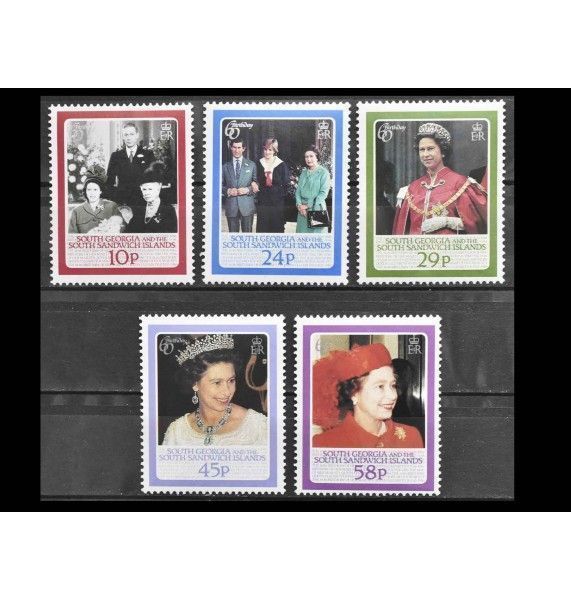 Южная Георгия и Сандвичевы О-ва 1986 г. "60-летие со дня рождения королевы Елизаветы II" Южная Георгия и Сандвичевы О-ва 1986 г. "60-летие со дня рождения королевы Елизаветы II"