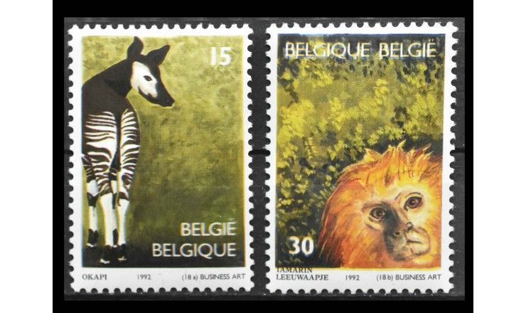 Бельгия 1992 г. "150 лет зоопарку Антверпена"