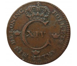 Швеция 1/4 скиллинга 1825 г.