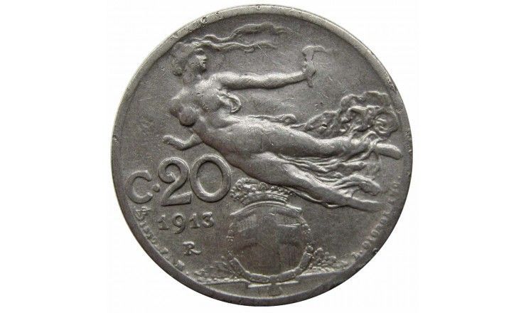 Италия 20 чентезимо 1913 г. 