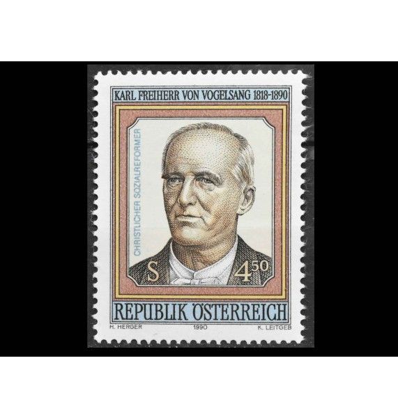 Австрия 1990 г. "Столетие со дня рождения Карла фон Фогельсанга"