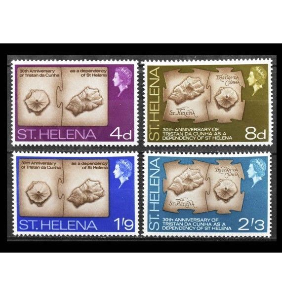 Остров Святой Елены 1968 г. "30-летие присоединения Тристан да Куньи"