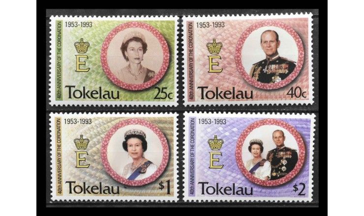 Токелау 1993 г. "40-я годовщина коронации королевы Елизаветы II" Токелау 1993 г. "40-я годовщина коронации королевы Елизаветы II"