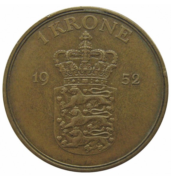 Дания 1 крона 1952 г.