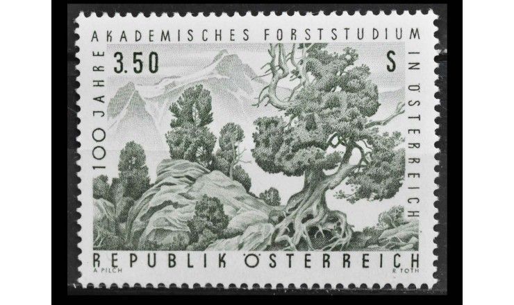 Австрия 1967 г. "100-летие научных исследований в области лесоводства в Австрии" Австрия 1967 г. "100-летие научных исследований в области лесоводства в Австрии"