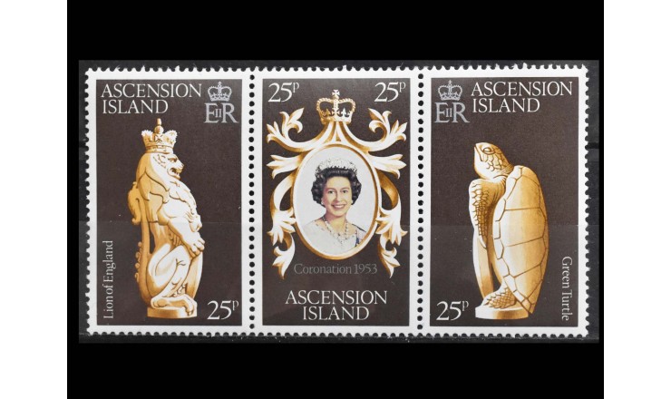 Остров Вознесения 1978 г. "25 лет коронации Королевы Елизаветы I"