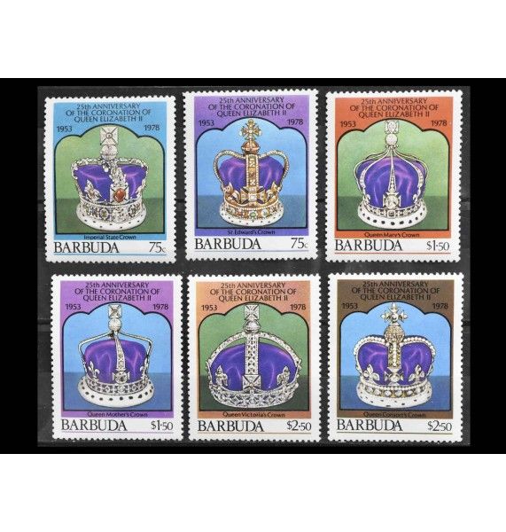 Барбуда 1978 г. "25 лет коронации Королевы Елизаветы II" Барбуда 1978 г. "25 лет коронации Королевы Елизаветы II"