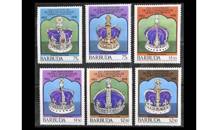 Барбуда 1978 г. "25 лет коронации Королевы Елизаветы II"
