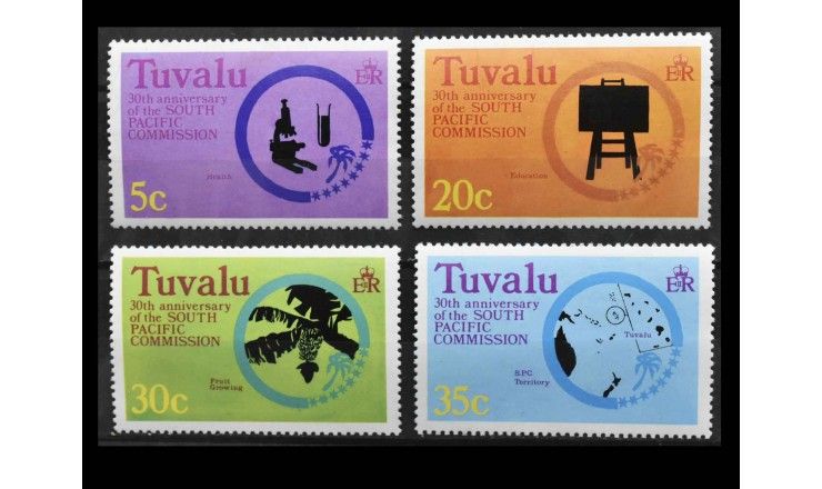 Тувалу 1977 г. "30-я годовщина создания Южно-Тихоокеанской комиссии" Тувалу 1977 г. "30-я годовщина создания Южно-Тихоокеанской комиссии"