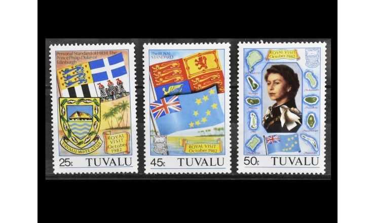 Тувалу 1982 г. "Королевский визит"