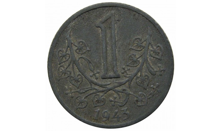 Богемия и Моравия 1 крона 1943 г. Богемия и Моравия 1 крона 1943 г.