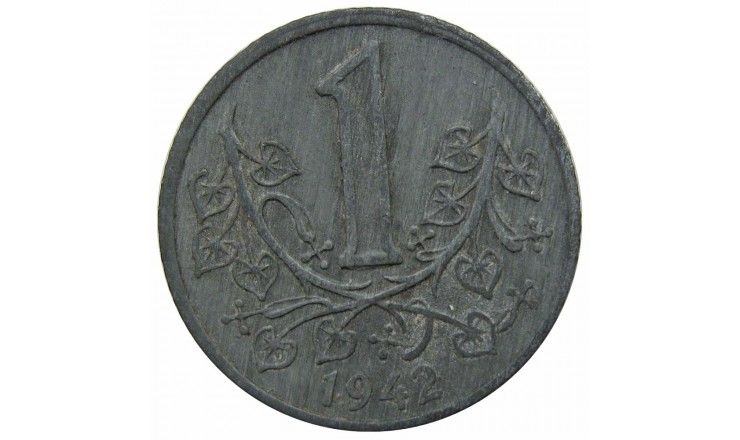 Богемия и Моравия 1 крона 1942 г. Богемия и Моравия 1 крона 1942 г.