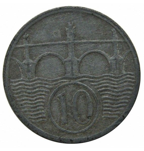 Богемия и Моравия 10 геллеров 1941 г.