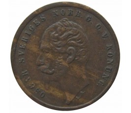 Швеция 1 эре 1858 г. L.A.