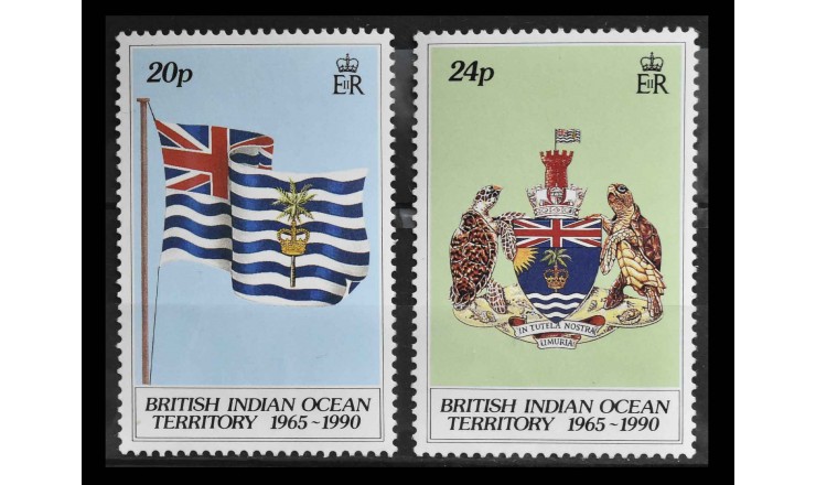 Британские территории в Индийском океане 1990 г. "25-я годовщина" Британские территории в Индийском океане 1990 г. "25-я годовщина"