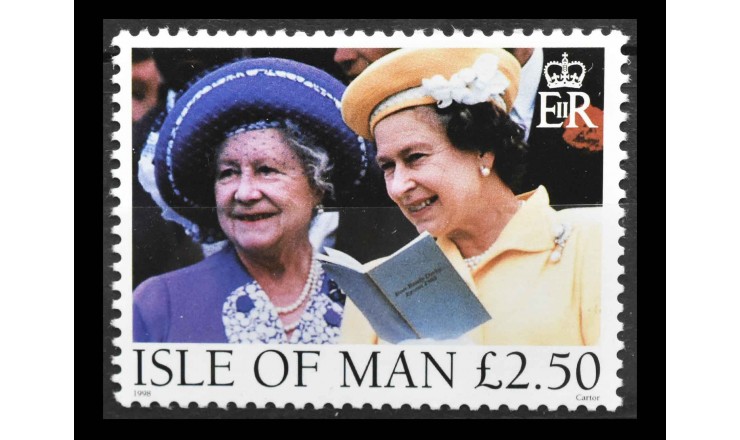 Остров Мэн 1998 г. "Королева-мать и королева Елизавета II"