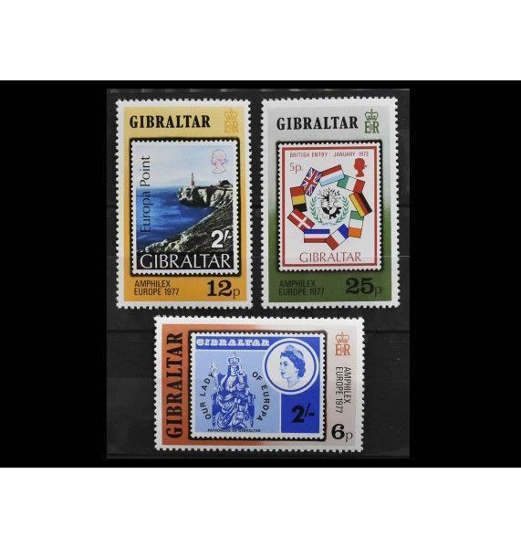 Гибралтар 1977 г. "Международная выставка марок AMPHILEX`77" Гибралтар 1977 г. "Международная выставка марок AMPHILEX`77"