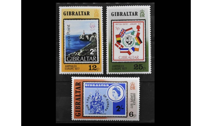 Гибралтар 1977 г. "Международная выставка марок AMPHILEX`77"