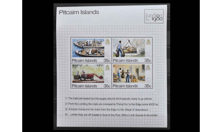 Острова Питкэрн 1980 г. "Доставка почты"
