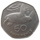 Остров Святой Елены и Вознесения 50 пенсов 1991 г.